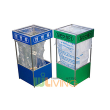 비닐걸이분리수거함덮개형/실내용변형100(400*400*710/100L)